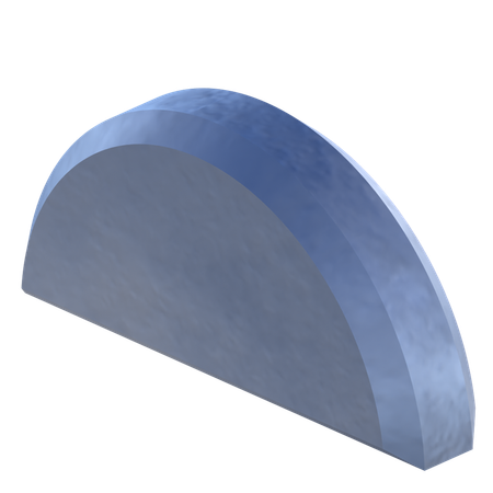 Semi Circle Shape  3D Icon