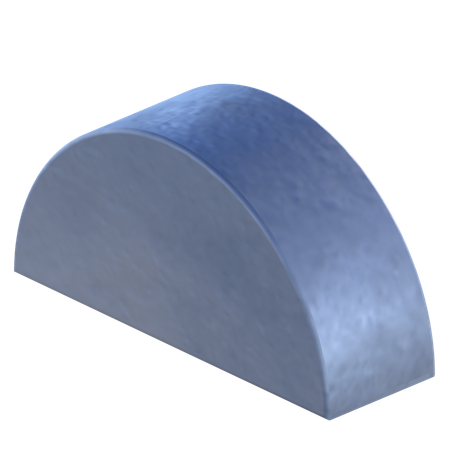 Semi Circle Shape  3D Icon