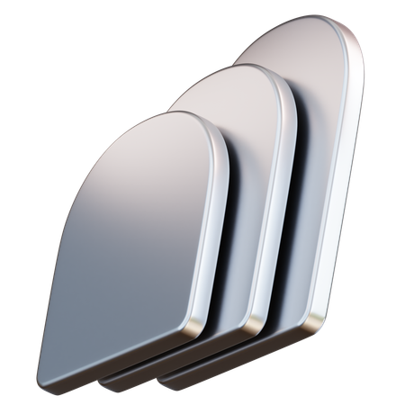Semi Circled Plates  3D Icon