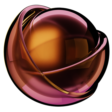 Semi Globe  3D Icon