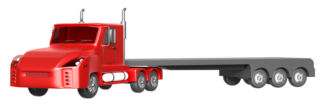 Semi Truck  3D Icon