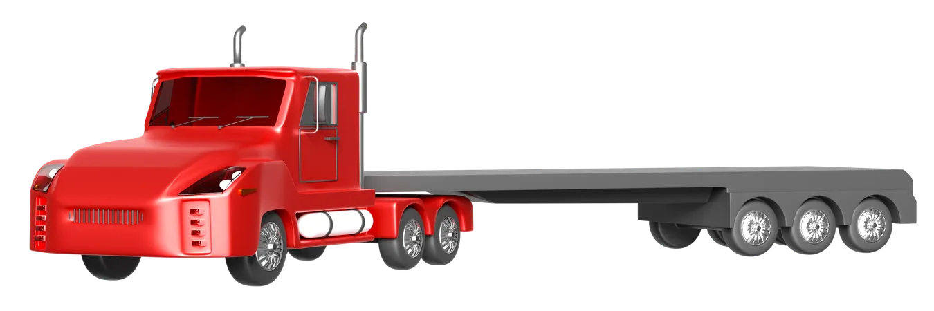 Semi Truck  3D Illustration