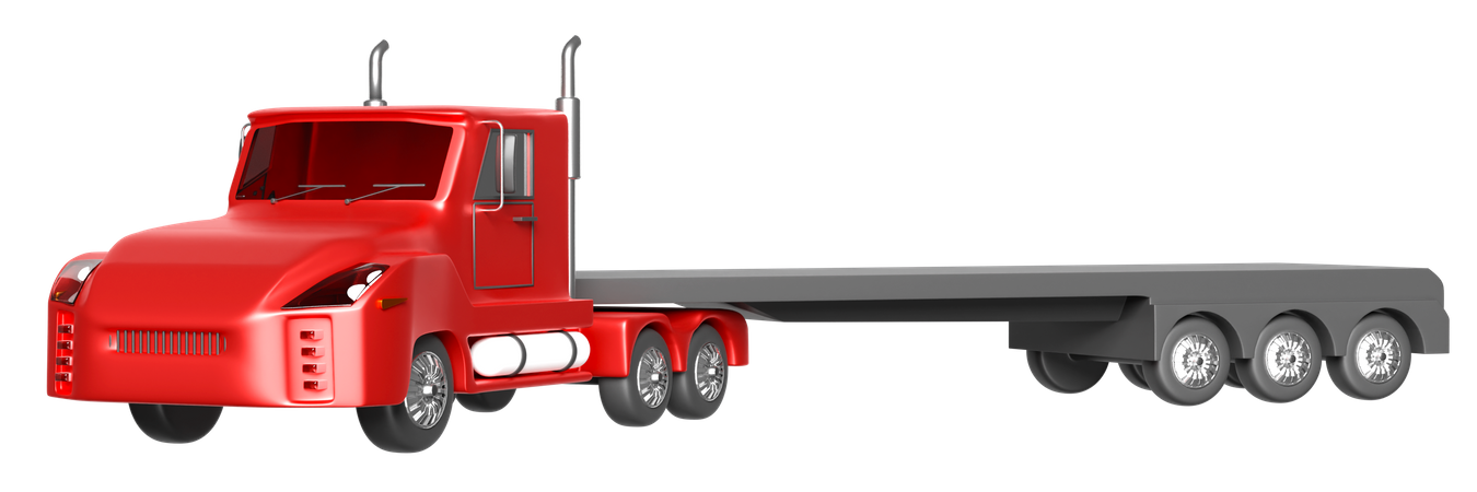Semi Truck  3D Illustration