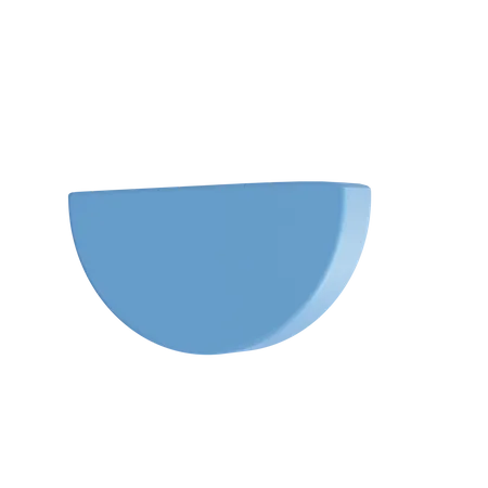 Semicircle 3D Icon
