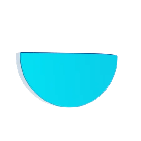 Semicircle  3D Icon