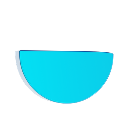 Semicírculo  3D Icon