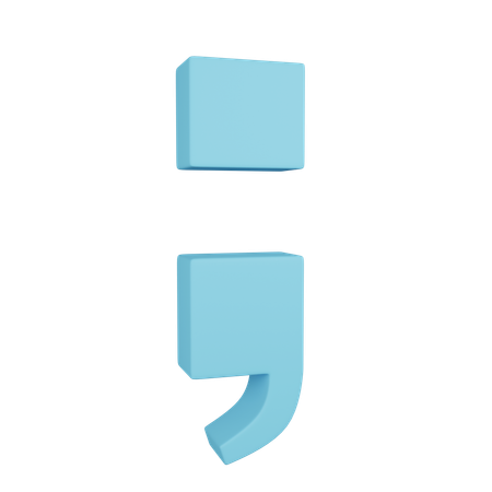 Semicolon  3D Icon