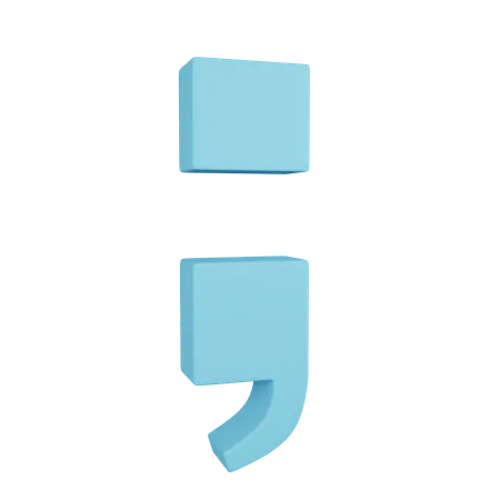 Semicolon  3D Icon