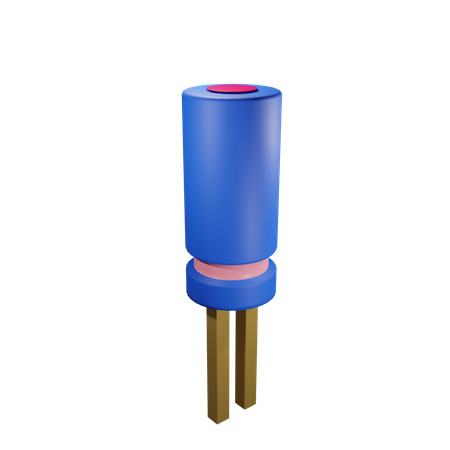 Semiconductor Capacitor 3D Illustration