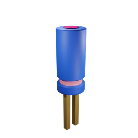 Semiconductor Capacitor Illustration Contains PNG BLEND And OBJ 3D Illustration