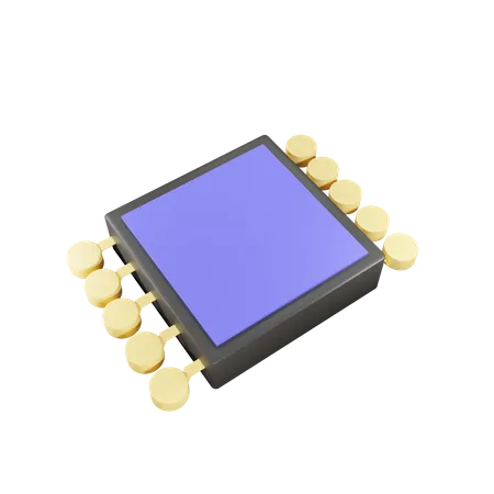 Semiconductor Microchip 3 D Illustration Contains PNG BLEN Dand OBJ 3D Illustration