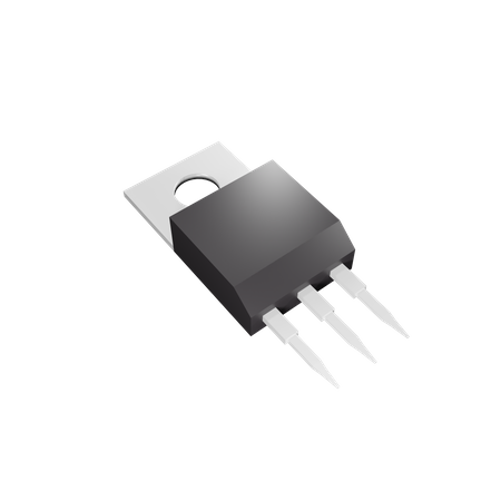 Semiconductor Transistor  3D Illustration