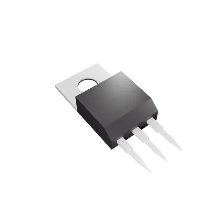 Semiconductor Transistor  3D Illustration