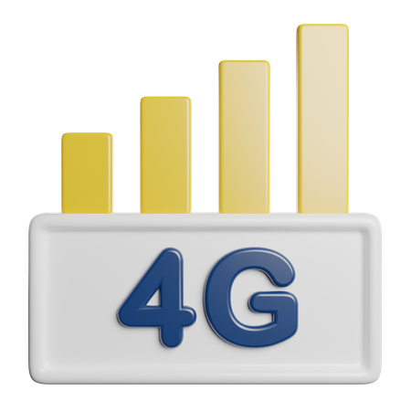 Señal 4g  3D Icon