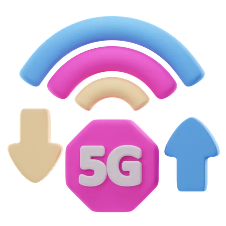 Señal 5G  3D Icon