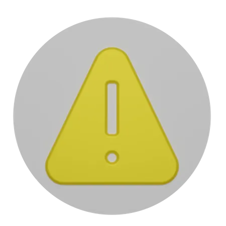 Senal De Advertencia Aviso Marca 3D Icon