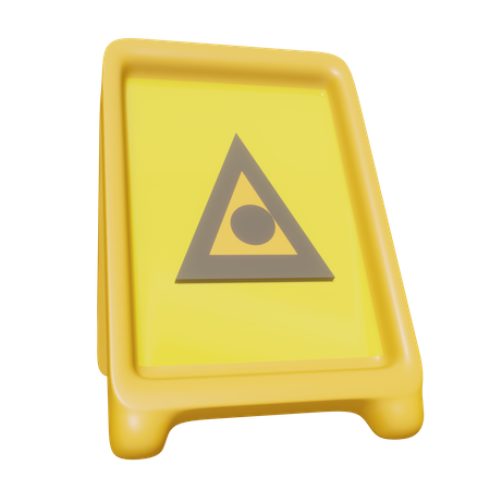 Señal de advertencia de seguridad  3D Icon