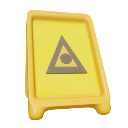 Señal de advertencia de seguridad  3D Icon