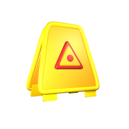 Señal de advertencia de seguridad  3D Icon