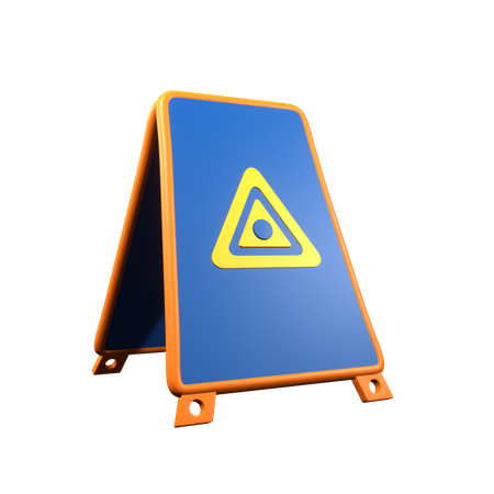 Señal de advertencia de seguridad  3D Icon