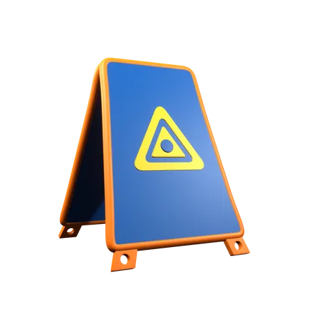 Señal de advertencia de seguridad  3D Icon