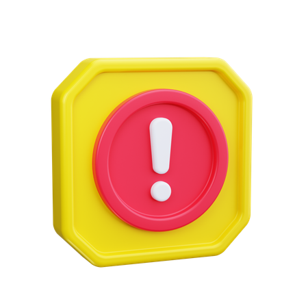 Señal de alerta  3D Icon