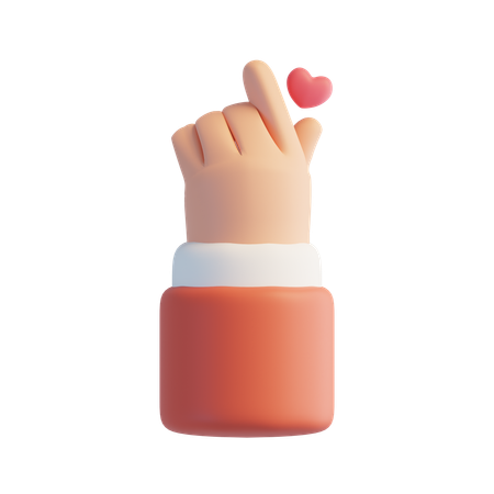 Signo de mano de amor  3D Icon