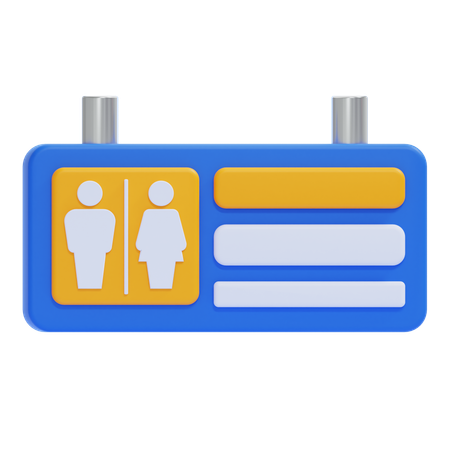 Signo de baño  3D Icon