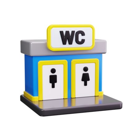 Letrero de baño  3D Icon