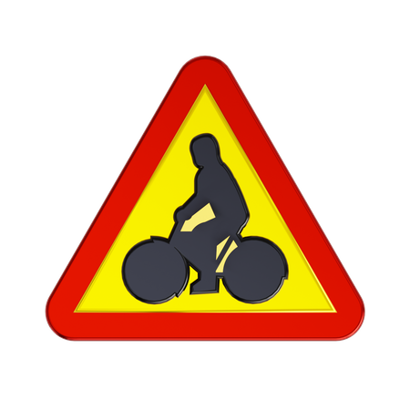 Señal de tráfico ciclista  3D Icon