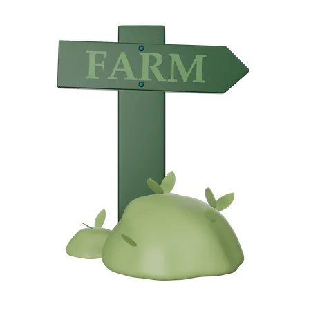 Señal de tráfico agrícola  3D Icon