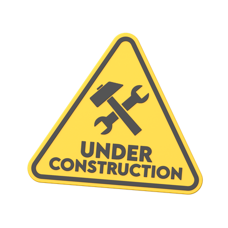 Bajo signo de construcción  3D Icon