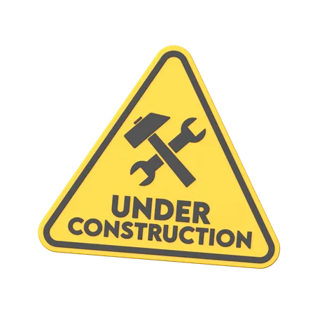 Bajo signo de construcción  3D Icon