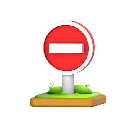 Señal de entrada prohibida  3D Icon