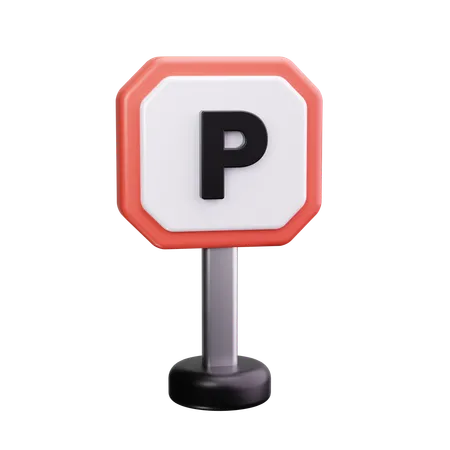 Señal de estacionamiento  3D Icon