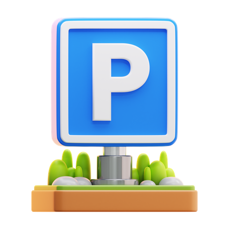 Señal de estacionamiento  3D Icon