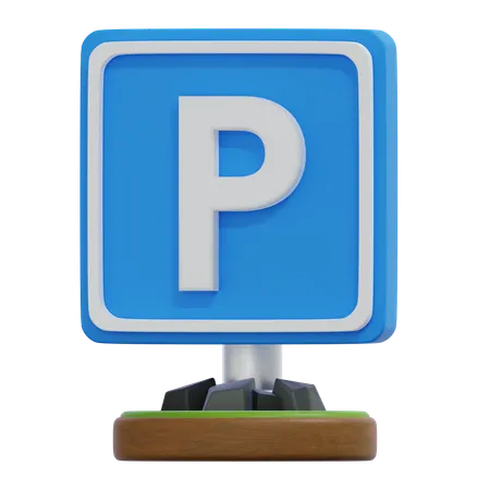 Señal de estacionamiento  3D Icon