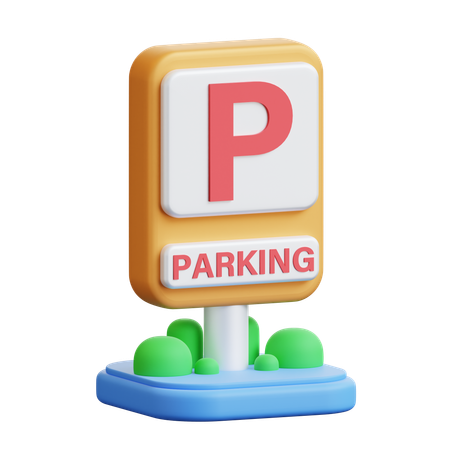 Señal de estacionamiento  3D Icon