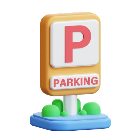 Señal de estacionamiento  3D Icon