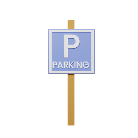 Señal de estacionamiento  3D Illustration