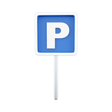 Procesamiento 3 D Senal De Estacionamiento Azul Ilustracion Aislada Icono De Estacionamiento De Renderizado 3 D Sobre Fondo Blanco 3D Icon