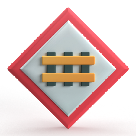 Señal de ferrocarril  3D Icon