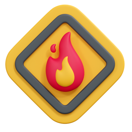 Señal de fuego  3D Icon