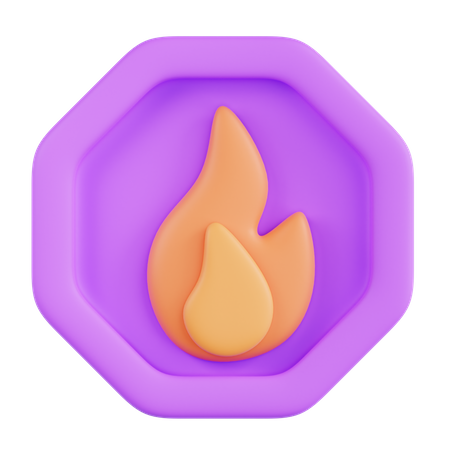 Señal de fuego  3D Icon