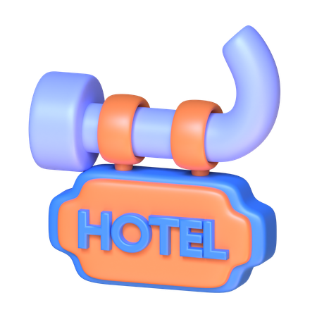 Señal de hotel  3D Icon