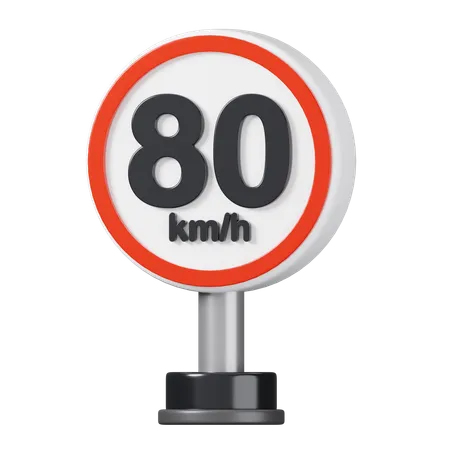 Senal de limite de velocidad  3D Icon