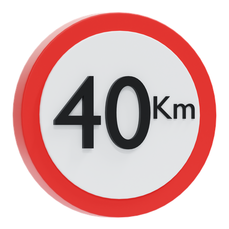 Senal de limite de velocidad  3D Icon