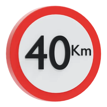 Senal de limite de velocidad  3D Icon