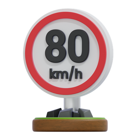 Senal de limite de velocidad  3D Icon