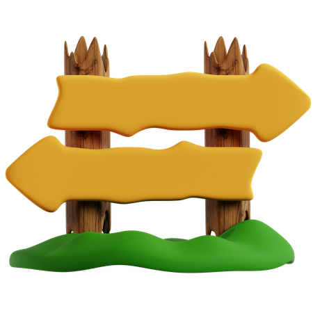 Señalización de madera para camping  3D Icon